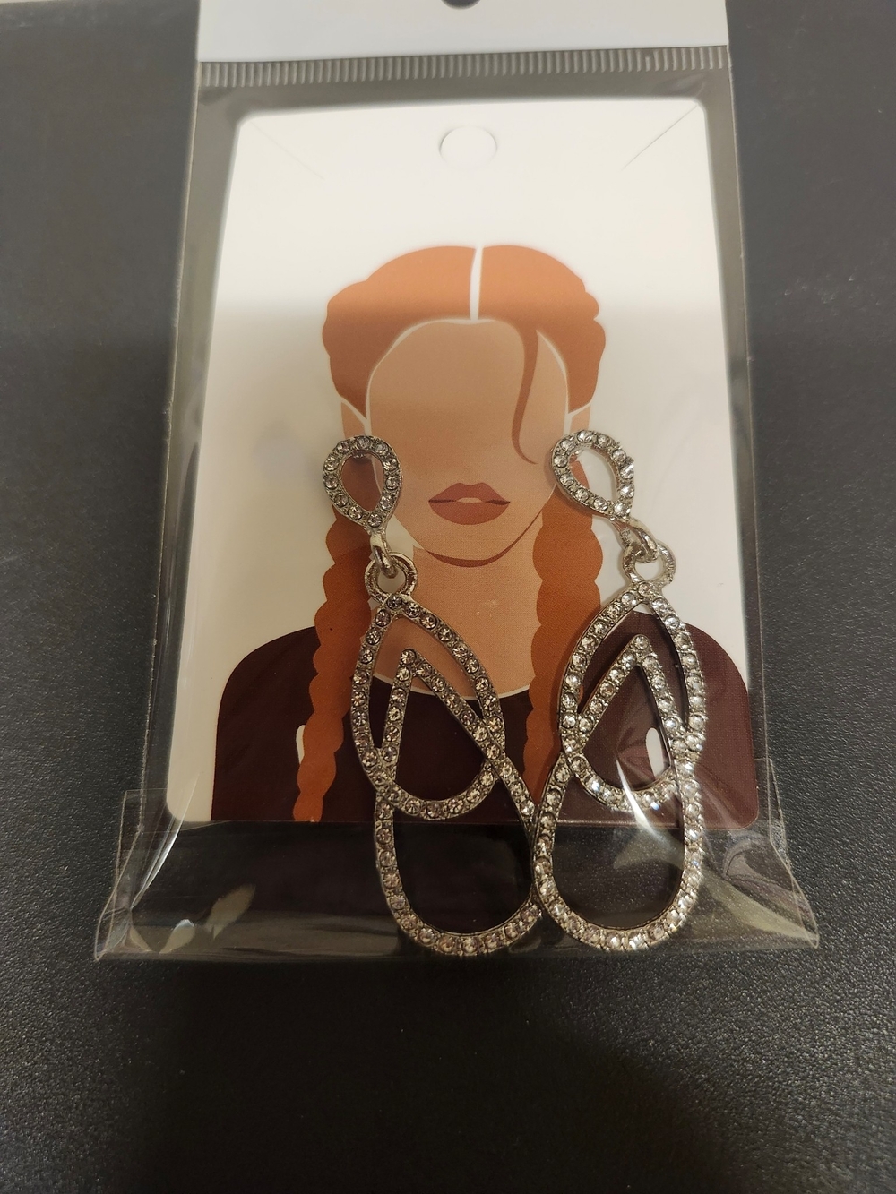 Crystal Cascade Dangle Earrings - Silver Sparkle